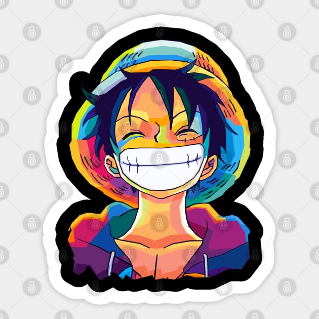 Monkey D Luffy One Piece Sticker by SiksisArt